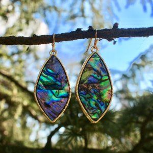 New Abalone Shell Beach Boho Drop Dangle Earrings